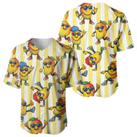 Funny Hawaii Mango Hip Hop Cartoon Baseball Jersey Summer Beach Party