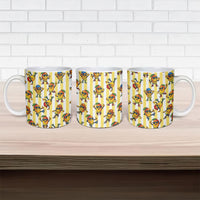 Funny Hawaii Mango Hip Hop Cartoon Ceramic Mug Summer Beach Party