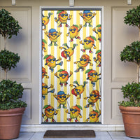 Funny Hawaii Mango Hip Hop Cartoon Door Cover Summer Beach Party