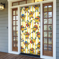 Funny Hawaii Mango Hip Hop Cartoon Door Cover Summer Beach Party