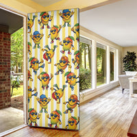 Funny Hawaii Mango Hip Hop Cartoon Door Cover Summer Beach Party