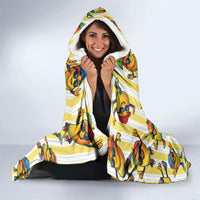 Funny Hawaii Mango Hip Hop Cartoon Hooded Blanket Summer Beach Party
