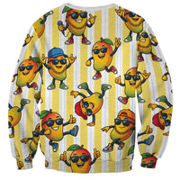Funny Hawaii Mango Hip Hop Cartoon Sweatshirt Summer Beach Party