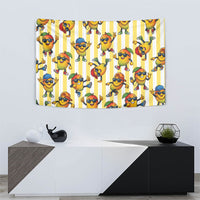 Funny Hawaii Mango Hip Hop Cartoon Tapestry Summer Beach Party