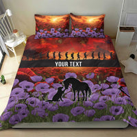 Personalised ANZAC Day Bedding Set Remembering the Animals of War