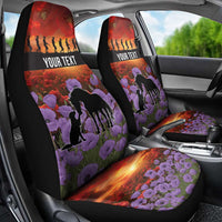 Personalised ANZAC Day Car Seat Cover Remembering the Animals of War