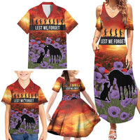 Personalised ANZAC Day Family Matching Summer Maxi Dress and Hawaiian Shirt Remembering the Animals of War LT19 - Polynesian Pride