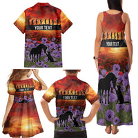 Personalised ANZAC Day Family Matching Tank Maxi Dress and Hawaiian Shirt Remembering the Animals of War LT19 - Polynesian Pride