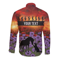 Personalised ANZAC Day Long Sleeve Button Shirt Remembering the Animals of War