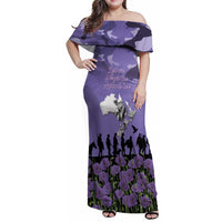 ANZAC Day Family Matching Off Shoulder Maxi Dress and Hawaiian Shirt Lest We Forget the Animals Too