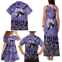ANZAC Day Family Matching Tank Maxi Dress and Hawaiian Shirt Lest We Forget the Animals Too LT19 - Polynesian Pride