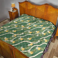 Hawaiian Pikake Maile Lei Quilt Tiare Hibiscus Kalo Palapalai Leaf Green
