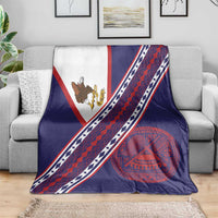 American Samoa Flag Day Blanket Polynesian Tribal Tattoo Eagle Art