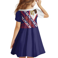 American Samoa Flag Day Family Matching Off Shoulder Short Dress and Hawaiian Shirt Polynesian Tribal Tattoo Eagle Art LT19 - Polynesian Pride