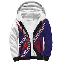 American Samoa Flag Day Sherpa Hoodie Polynesian Tribal Tattoo Eagle Art