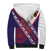 American Samoa Flag Day Sherpa Hoodie Polynesian Tribal Tattoo Eagle Art