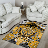 Aotearoa Iwi Ngati Whatua Area Rug Maori Kowhaiwhai Pattern