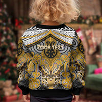 Aotearoa Iwi Ngati Whatua Personalised Kid Ugly Christmas Sweater Maori Kowhaiwhai Pattern