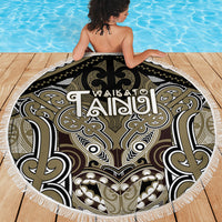 Aotearoa Iwi Waikato Tainui Beach Blanket Maori Kowhaiwhai Pattern