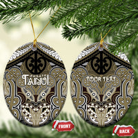 Aotearoa Iwi Waikato Tainui Personalised Ceramic Ornament Maori Kowhaiwhai Pattern