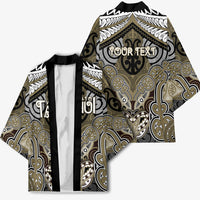 Aotearoa Iwi Waikato Tainui Personalised Kimono Maori Kowhaiwhai Pattern