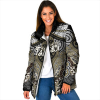Aotearoa Iwi Waikato Tainui Personalised Padded Jacket Maori Kowhaiwhai Pattern