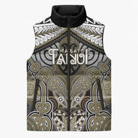 Aotearoa Iwi Waikato Tainui Personalised Sleeveless Puffer Jacket Maori Kowhaiwhai Pattern