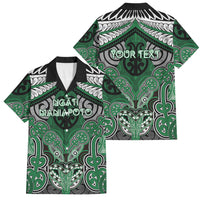 Aotearoa Iwi Ngati Maniapoto Personalised Family Matching Short Sleeve Bodycon Dress and Hawaiian Shirt Maori Kowhaiwhai Pattern