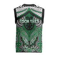 Aotearoa Iwi Ngati Maniapoto Personalised Christmas Knitted V-Neck Vest Maori Kowhaiwhai Pattern