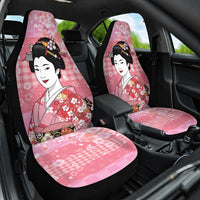 Japanese Geisha Cherry Blossom Car Seat Cover Pink Palaka Hawaii Pattern Fusion Design LT19 One Size Pink - Polynesian Pride