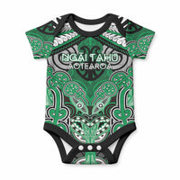 Aotearoa Iwi Ngai Tahu Personalised Baby Onesie Maori Kowhaiwhai Pattern
