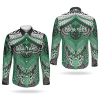 Aotearoa Iwi Ngai Tahu Personalised Couples Matching Summer Maxi Dress and Long Sleeve Button Shirt Maori Kowhaiwhai Pattern