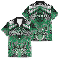 Aotearoa Iwi Ngai Tahu Personalised Family Matching Short Sleeve Bodycon Dress and Hawaiian Shirt Maori Kowhaiwhai Pattern