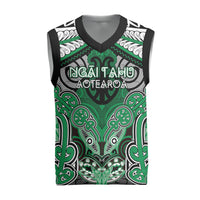 Aotearoa Iwi Ngai Tahu Personalised Christmas Knitted V-Neck Vest Maori Kowhaiwhai Pattern