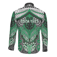 Aotearoa Iwi Ngai Tahu Personalised Long Sleeve Button Shirt Maori Kowhaiwhai Pattern