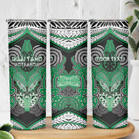 Aotearoa Iwi Ngai Tahu Personalised Skinny Tumbler Maori Kowhaiwhai Pattern