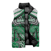 Aotearoa Iwi Ngai Tahu Personalised Sleeveless Puffer Jacket Maori Kowhaiwhai Pattern