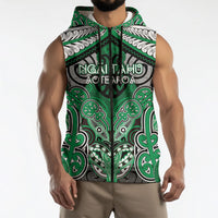 Aotearoa Iwi Ngai Tahu Personalised Sleeveless Zip Hoodie Maori Kowhaiwhai Pattern