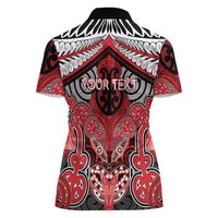 Aotearoa Iwi Te Arawa Personalised Women Polo Shirt Maori Kowhaiwhai Pattern
