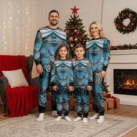 Aotearoa Iwi Ngati Porou Personalised Christmas Pajama Set Maori Kowhaiwhai Pattern