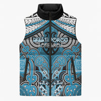 Aotearoa Iwi Ngati Porou Personalised Sleeveless Puffer Jacket Maori Kowhaiwhai Pattern