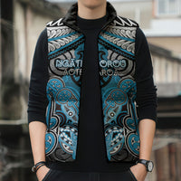 Aotearoa Iwi Ngati Porou Personalised Sleeveless Puffer Jacket Maori Kowhaiwhai Pattern