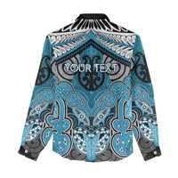 Aotearoa Iwi Ngati Porou Personalised Women Casual Shirt Maori Kowhaiwhai Pattern