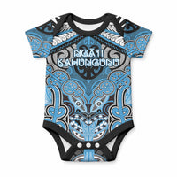 Aotearoa Iwi Ngati Kahungunu Personalised Baby Onesie Maori Kowhaiwhai Pattern