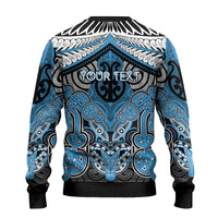 Aotearoa Iwi Ngati Kahungunu Personalised Ugly Christmas Sweater Maori Kowhaiwhai Pattern