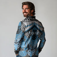 Aotearoa Iwi Ngati Kahungunu Personalised Long Sleeve Polo Shirt Maori Kowhaiwhai Pattern