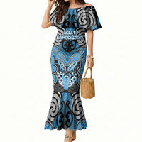 Aotearoa Iwi Ngati Kahungunu Personalised Mermaid Dress Maori Kowhaiwhai Pattern