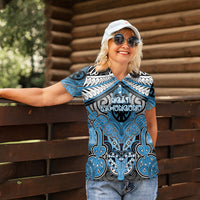 Aotearoa Iwi Ngati Kahungunu Personalised Women Polo Shirt Maori Kowhaiwhai Pattern
