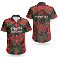 Aotearoa Iwi Tuhoe Personalised Couples Matching Long Sleeve Bodycon Dress and Hawaiian Shirt Maori Kowhaiwhai Pattern
