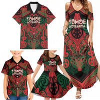 Aotearoa Iwi Tuhoe Personalised Family Matching Summer Maxi Dress and Hawaiian Shirt Maori Kowhaiwhai Pattern